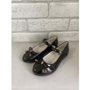 Туфли Мурсу для девочек лакированные черные 29 размер 19см стелька